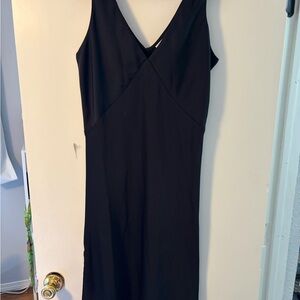 a new day Black V-Neck Midi Dress